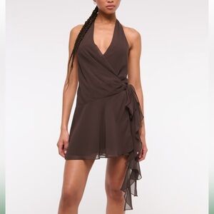 Abercrombie & Fitch Brown Asymmetrical Dress